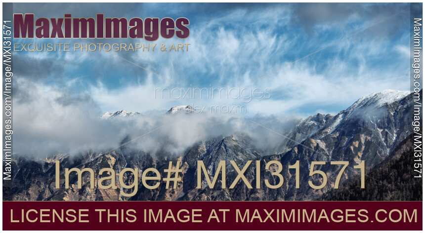 Northern Alps Japan Hida Mountains Mount Karasawa and Mt Kitahotaka peaks of Hotaka range