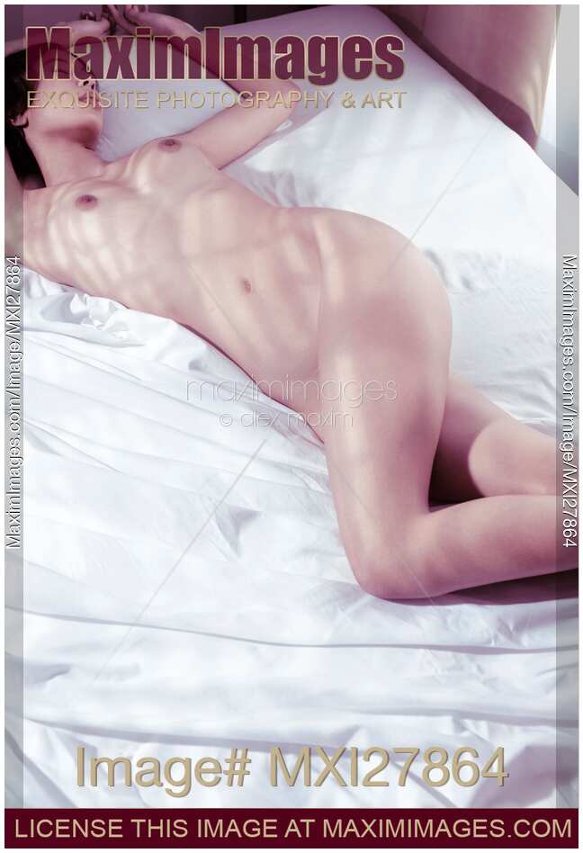 Nude asian woman sleeping naked