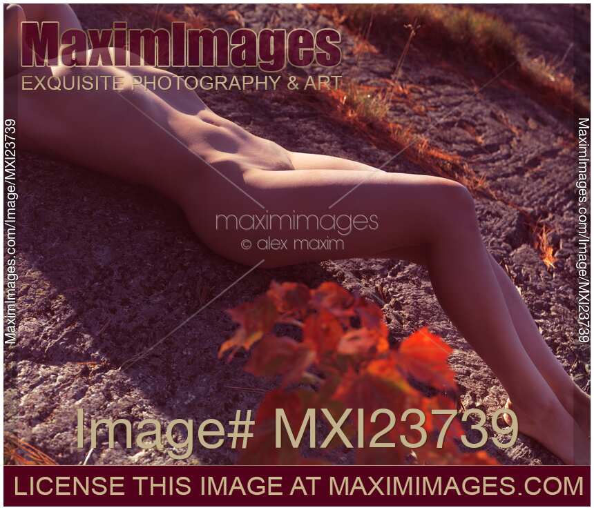 Nude Woman Lying on Rocks
