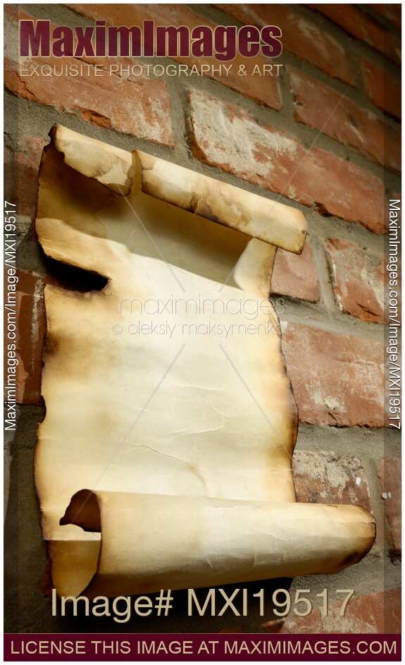 Old Parchment on a Brick Wall