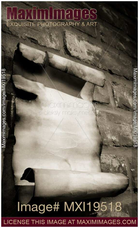 Old Parchment on a Brick Wall