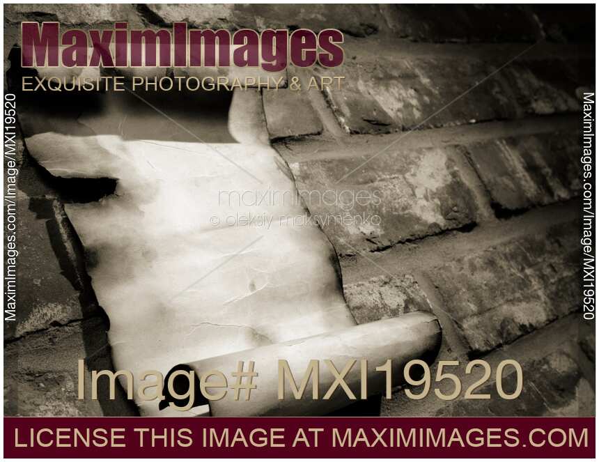 Old Parchment on a Brick Wall