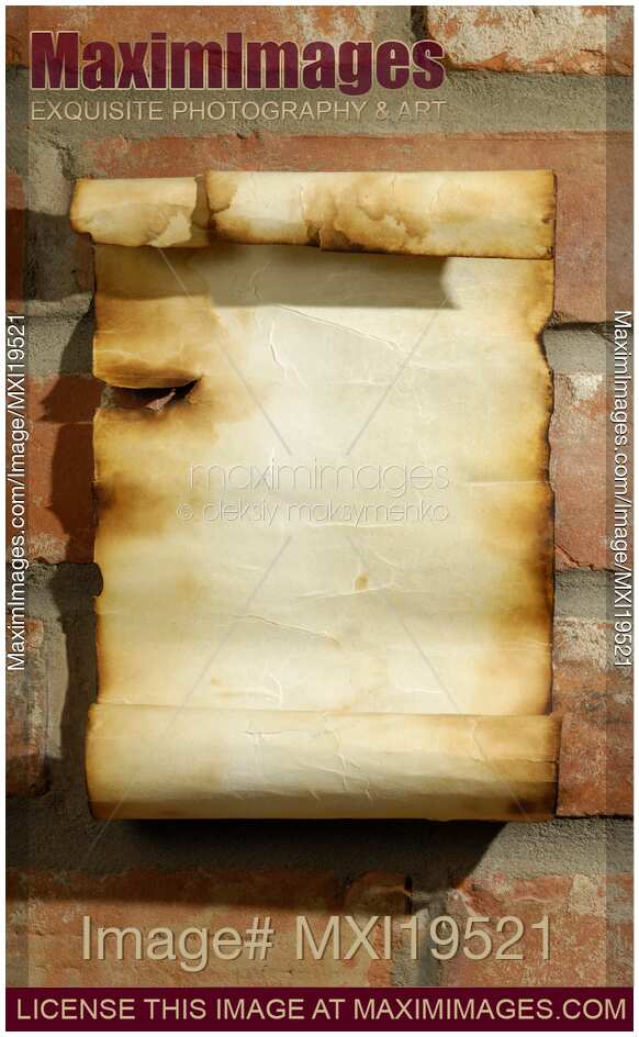 Old Parchment on a Brick Wall