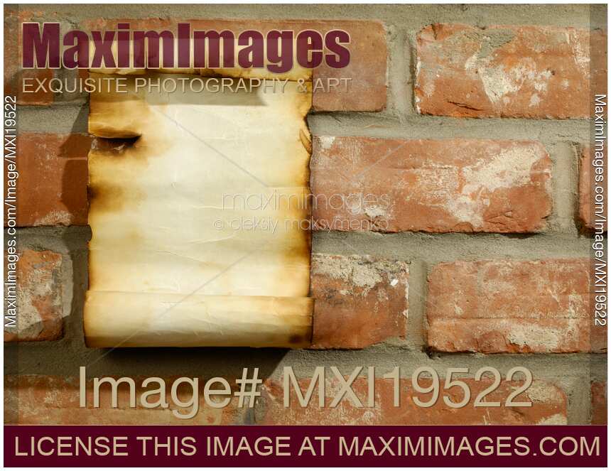 Old Parchment on a Brick Wall