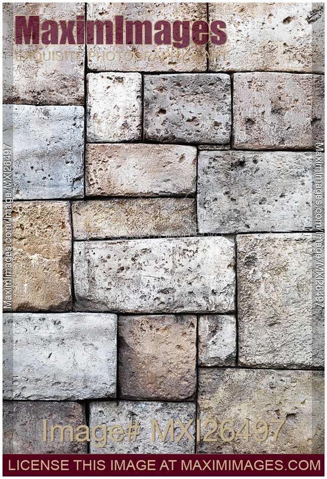 Old rustic stone wall texture