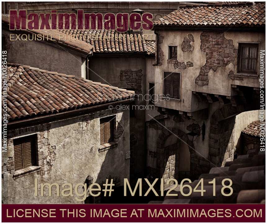 Old rustic Venetian houses antique architecture