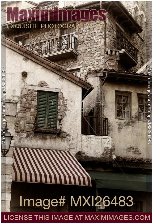 Old rustic Venetian houses architecture detail