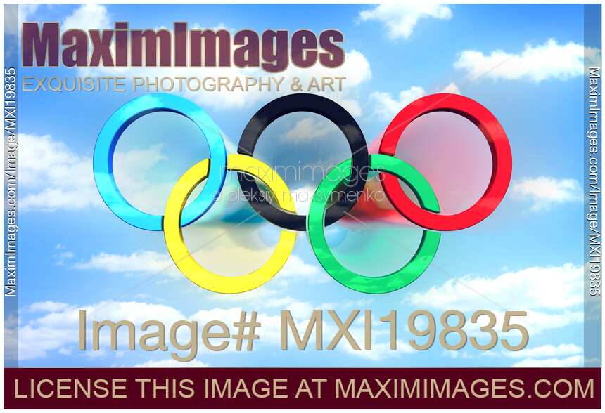 Olympic Rings over Blue Sky