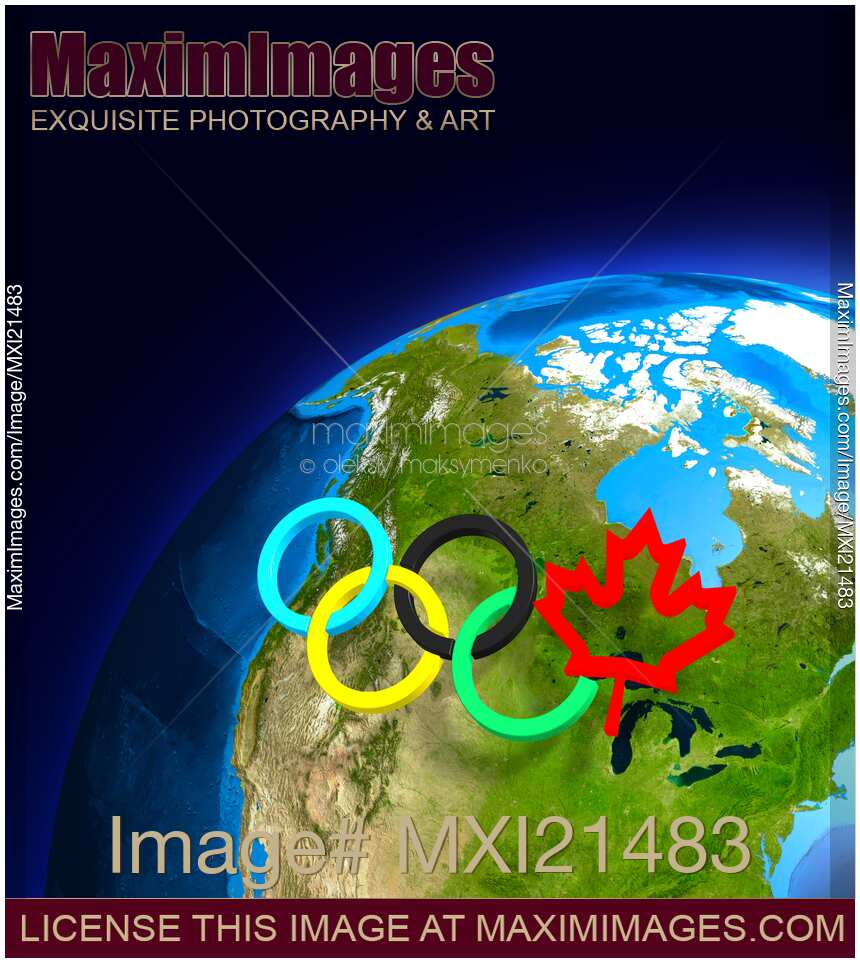Olympic Rings over Canada