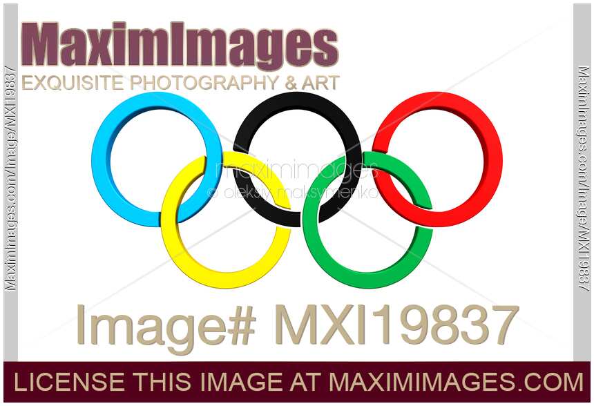 Olympic Rings symbol Illustration on white