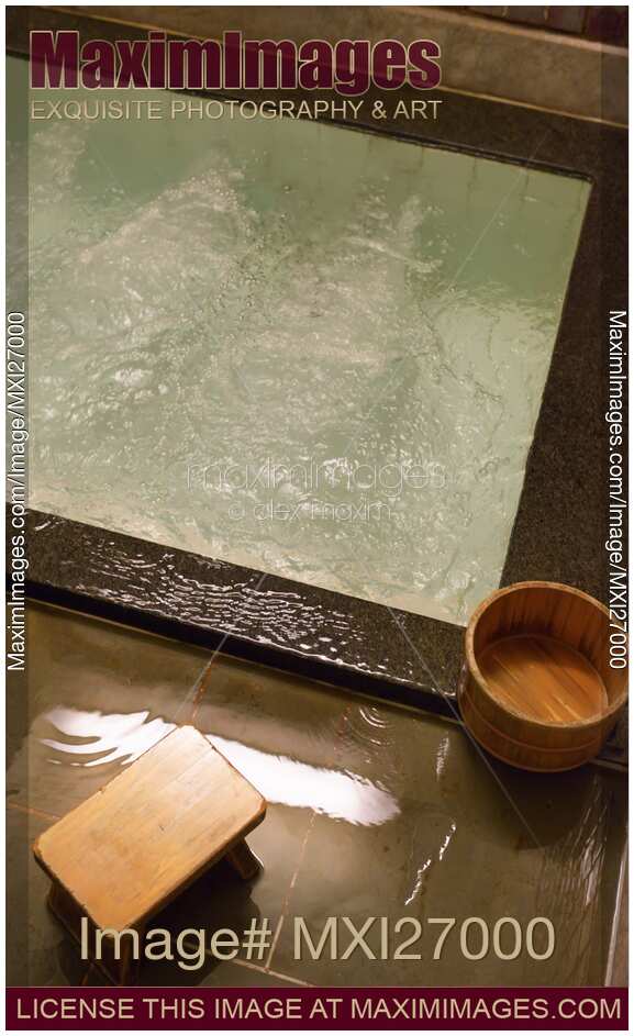 Onsen hot spring bath in Japan