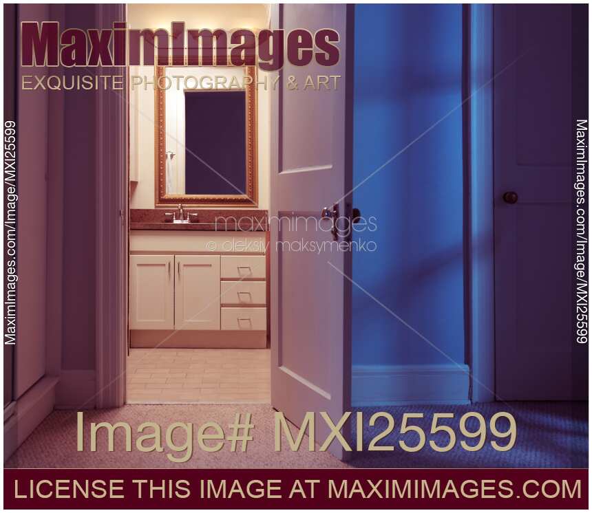 Open bathroom door