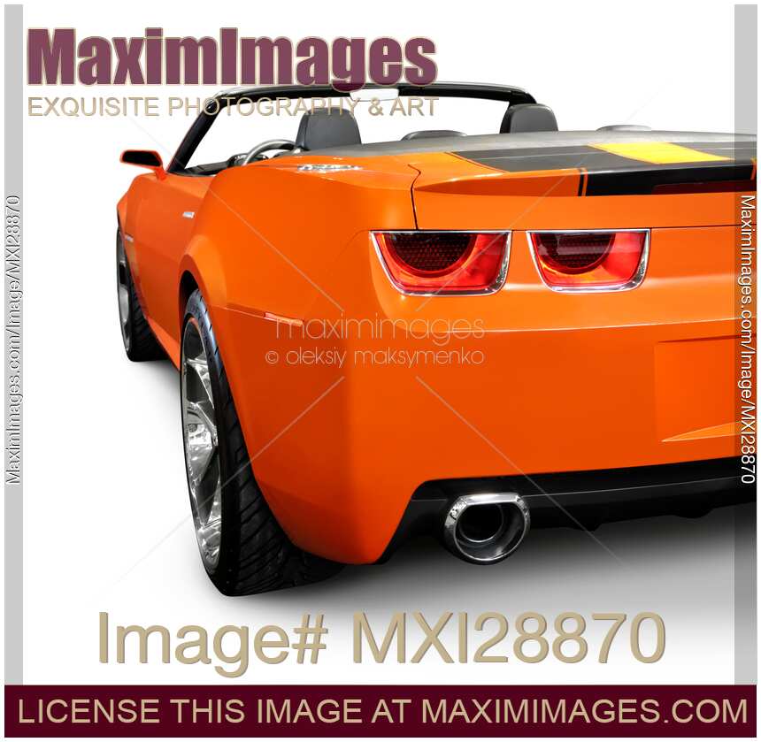 Orange Sports Car Back