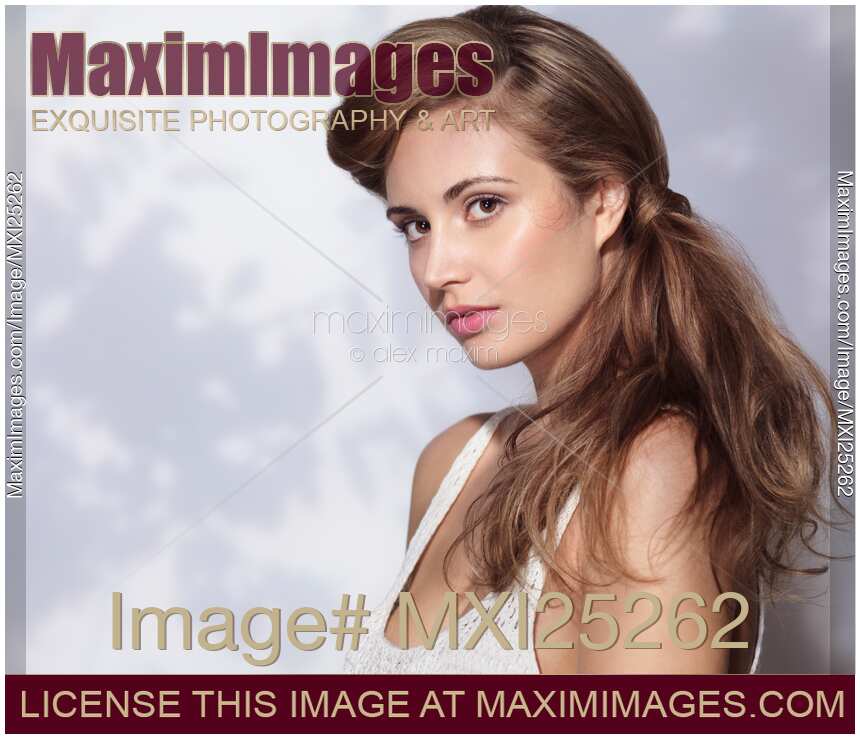 Outdoor beauty portrait of a young woman