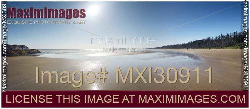 Pacific Rim National Park Reserve Long Beach panoramic scenery at Tofino Vancouver Island