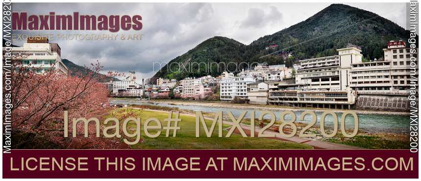 Panorama of Hot spring resort town Gero