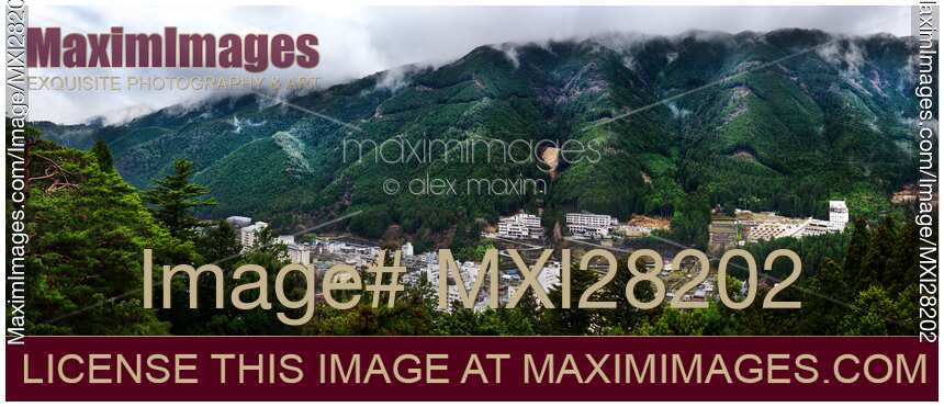 Panorama of Mountains in Gero Japan