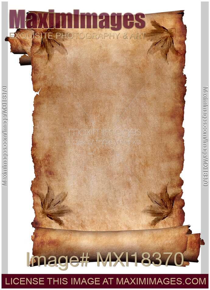 Parchment paper with floral pattern background