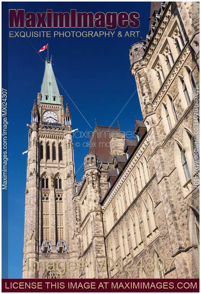 Parliament Building Peace Tower in Ottawa