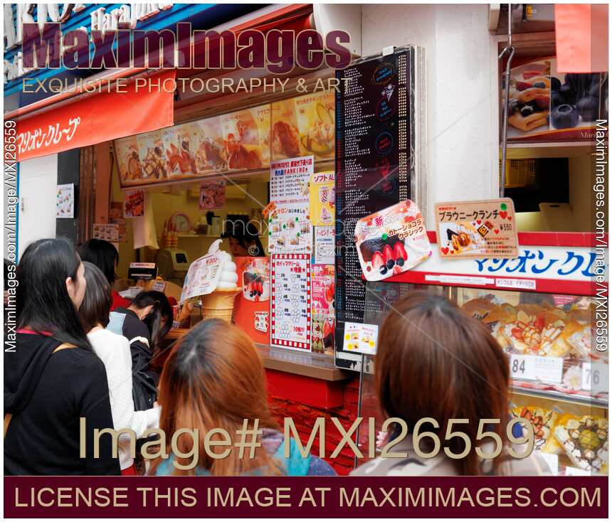 Patisserie fast food dessert stand in Japan