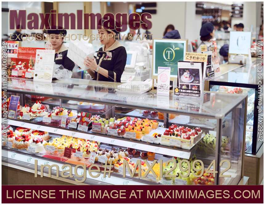 Patisserie shop food stand in Japanese food hall