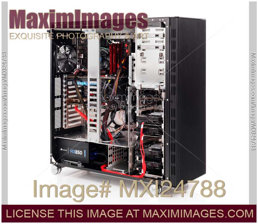 PC computer case with hardware