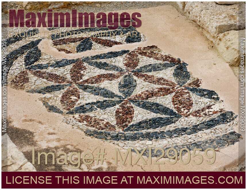 Peeble Mosaic Floor at The Archaeological Site of Kourion in Cyprus