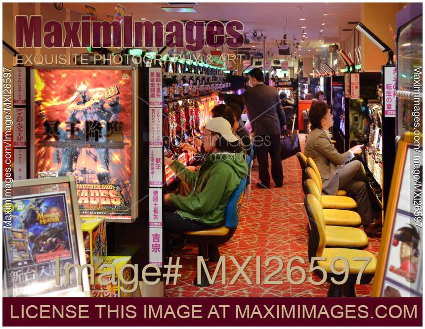 People at arcade in Japan