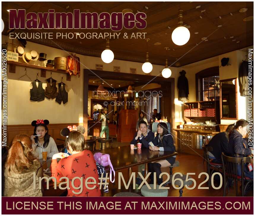 People in cafe at Tokyo Disneysea