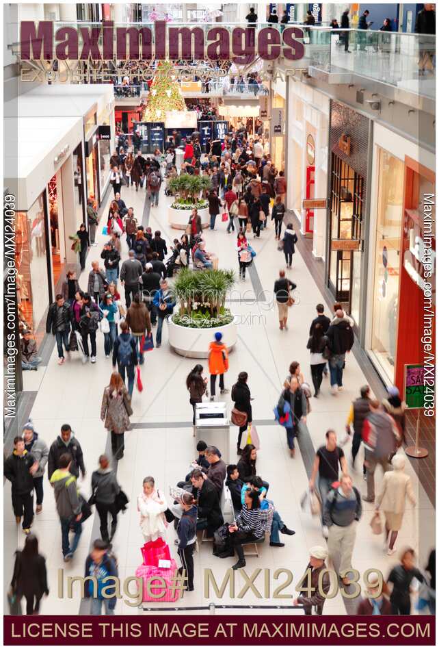 People Shopping at Toronto Eaton Centre