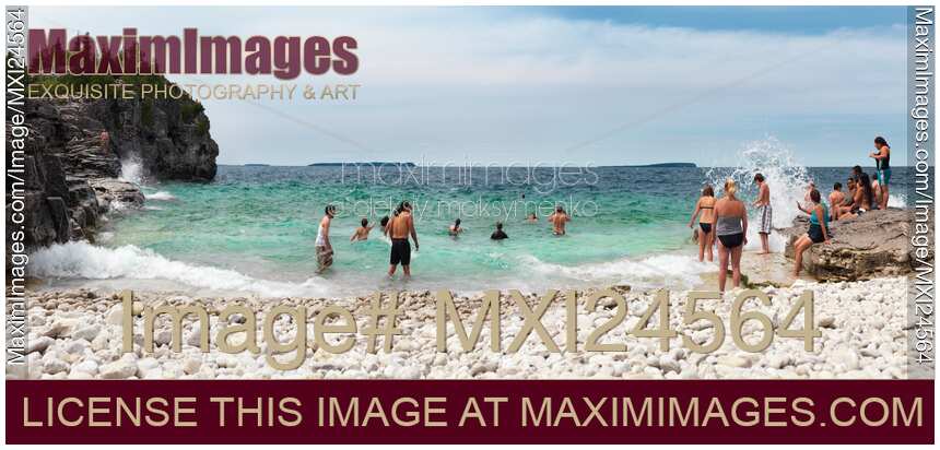People swimming in Georgian Bay