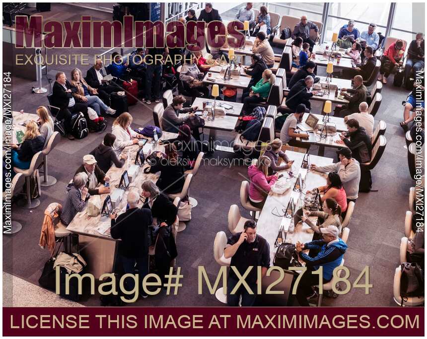 People waiting at Toronto Pearson airport