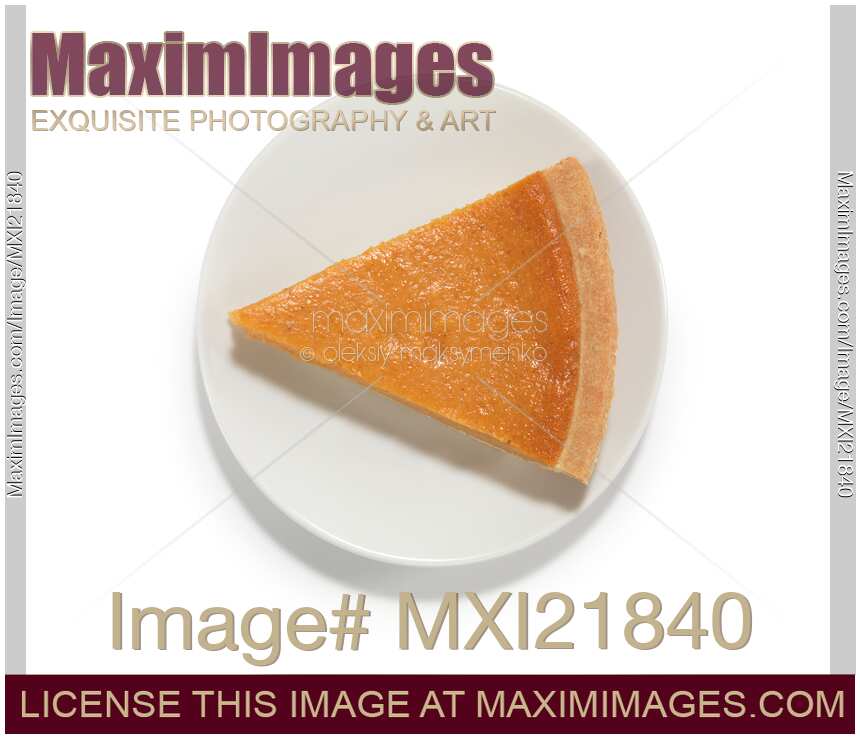 Piece of Pumpkin Pie on a Saucer