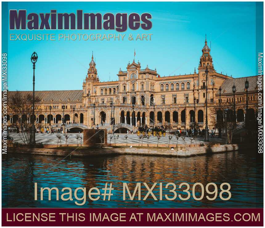 Plaza de Espana historic buildings Seville Spain