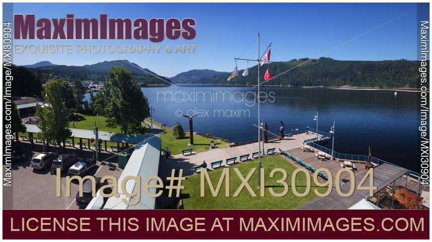 Port Alberni city centre panoramic view Vancouver Island BC