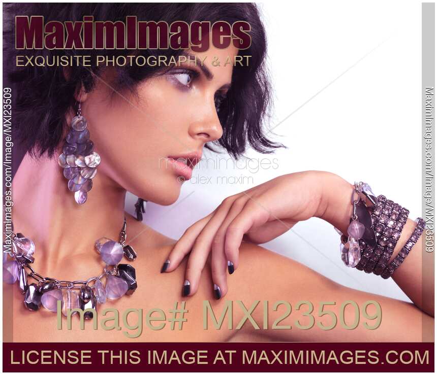 Portrait of a Beautiful Woman Wearing Jewellery