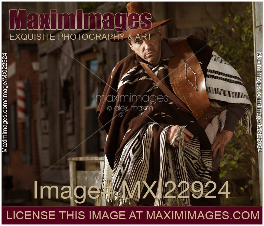 Portrait of a Cowboy Notorious villain in Wild west style