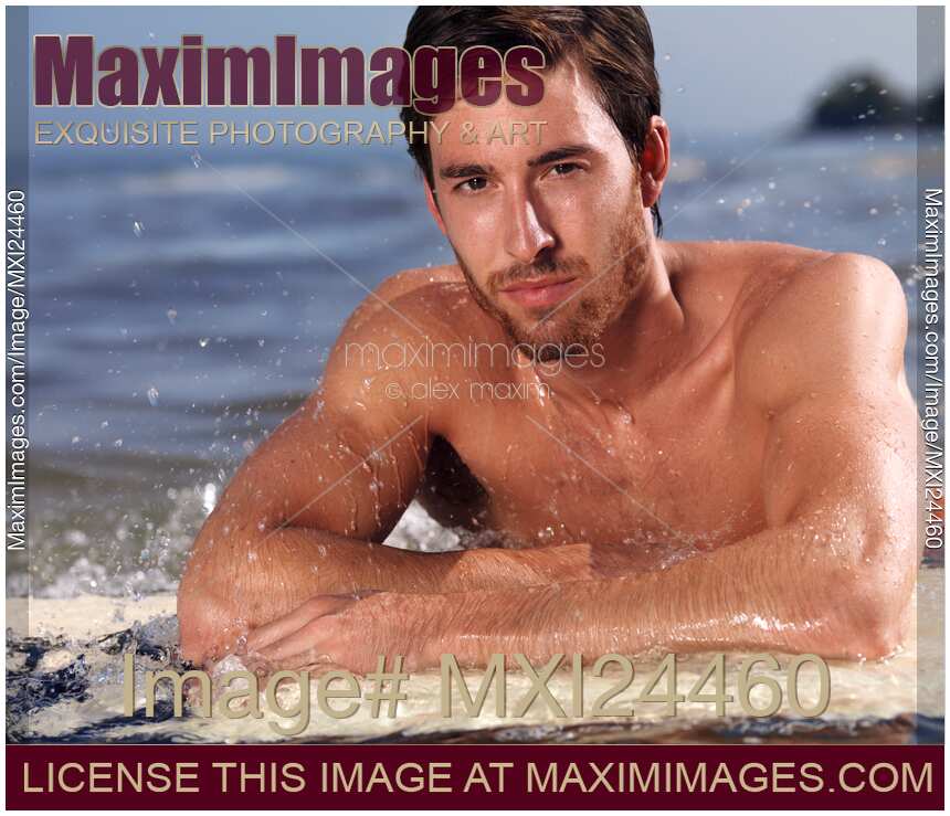 Portrait of a surfer in water
