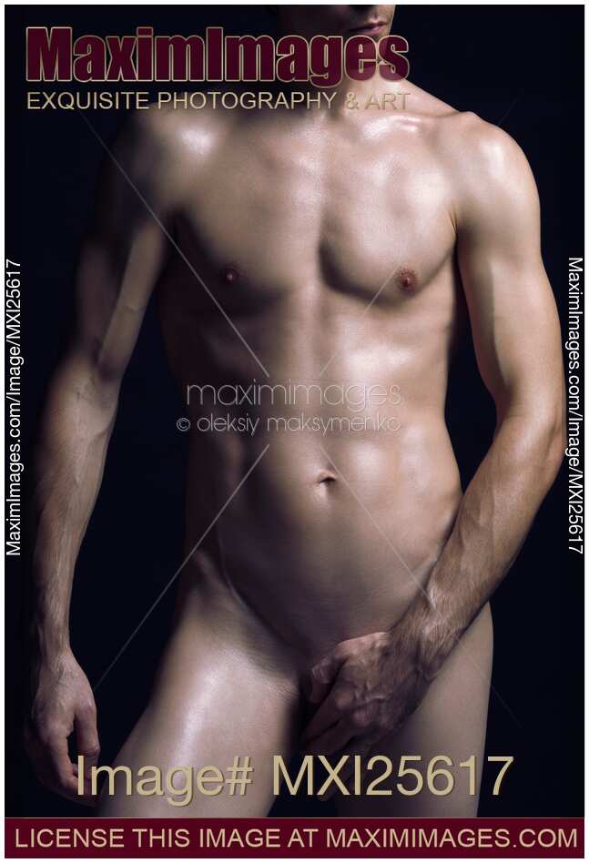 Portrait of man with fit naked body