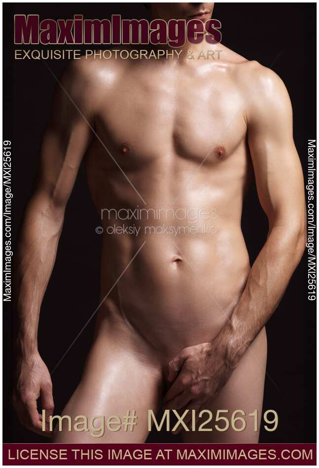 Portrait of man with fit naked body