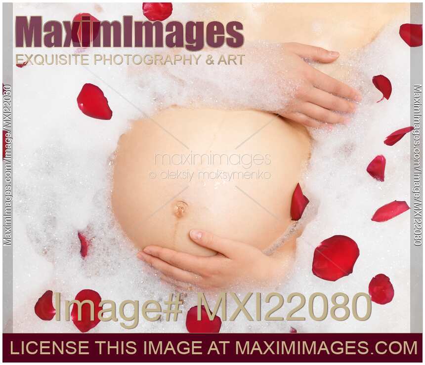 Pregnant Woman Taking a Bath