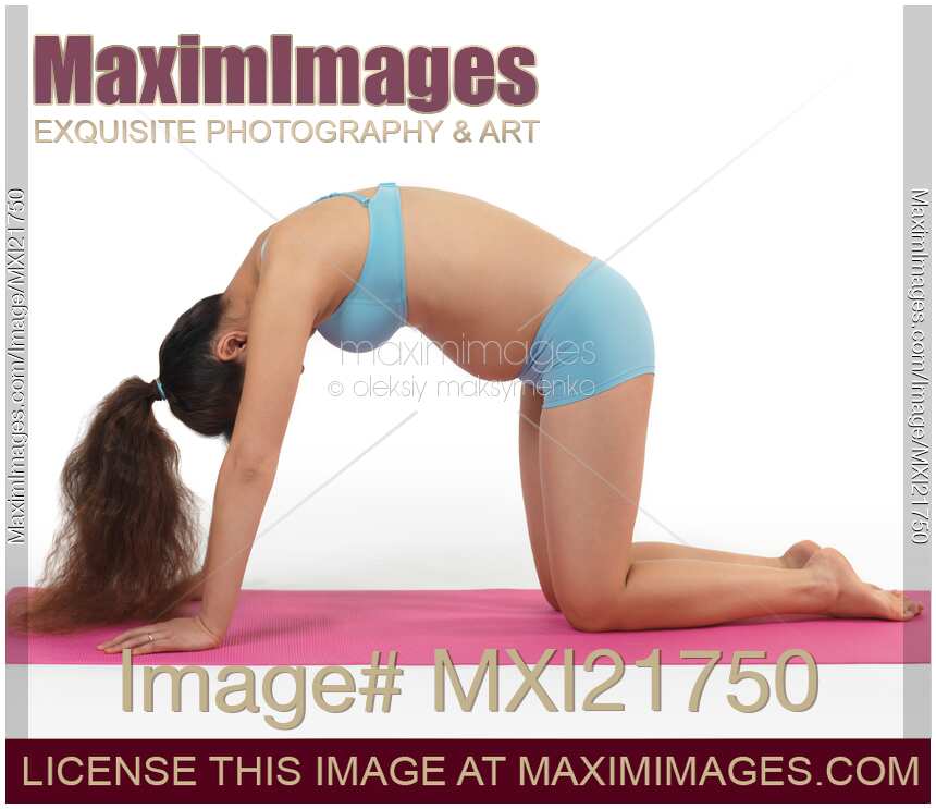 Pregnant Young Woman Doing Pilates Workout
