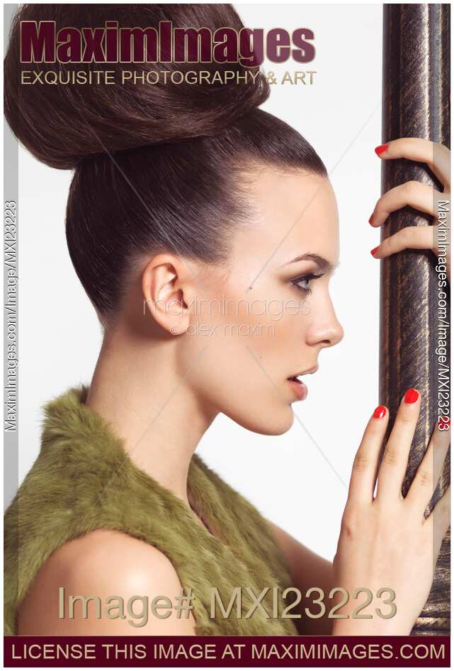 Profile Portrait of a Beautiful Young Woman