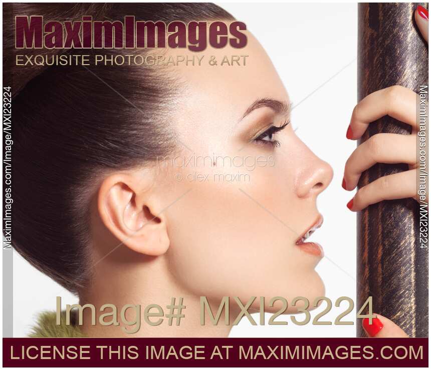 Profile Portrait of a Beautiful Young Woman