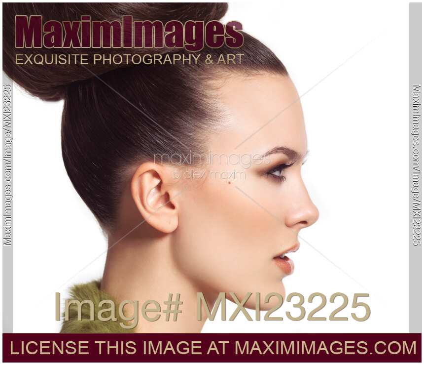 Profile Portrait of a Beautiful Young Woman