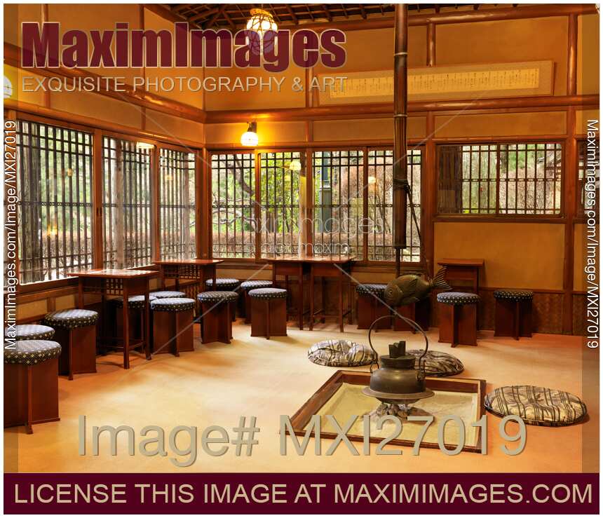 Public tea room at Japanese ryokan hotel