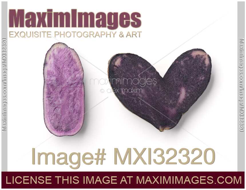 Purple potatoes I Heart symbol