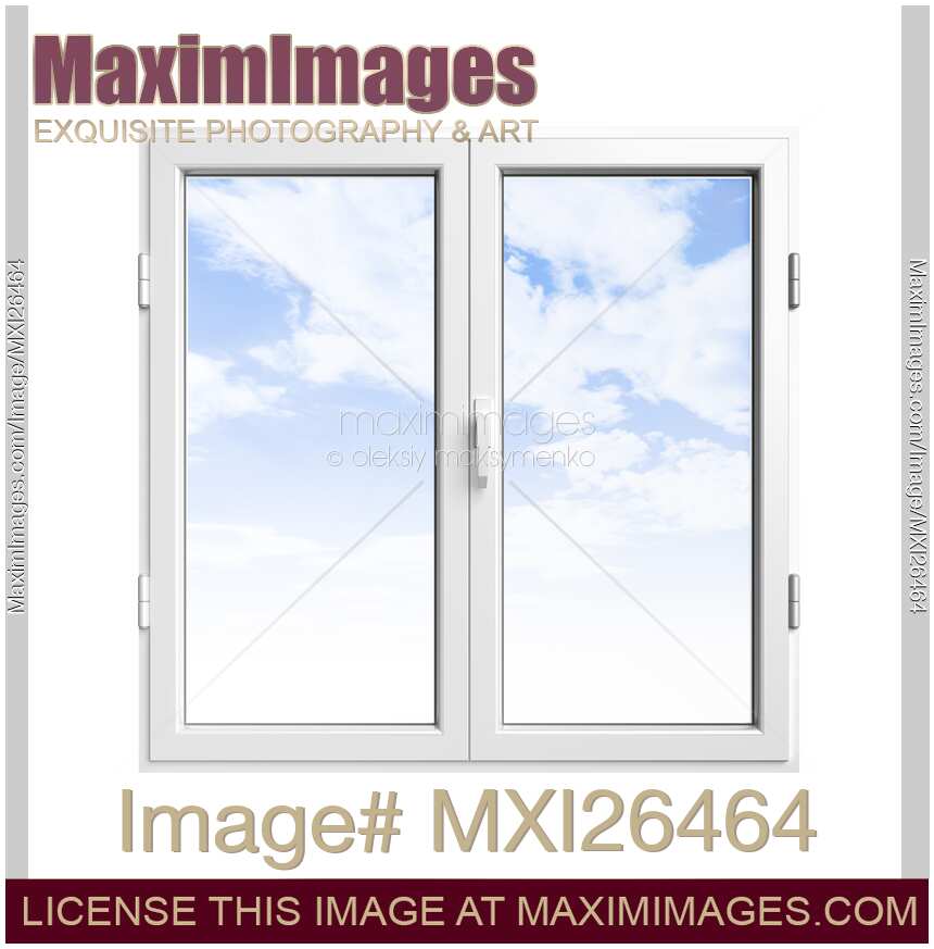 PVC window isolated on white background