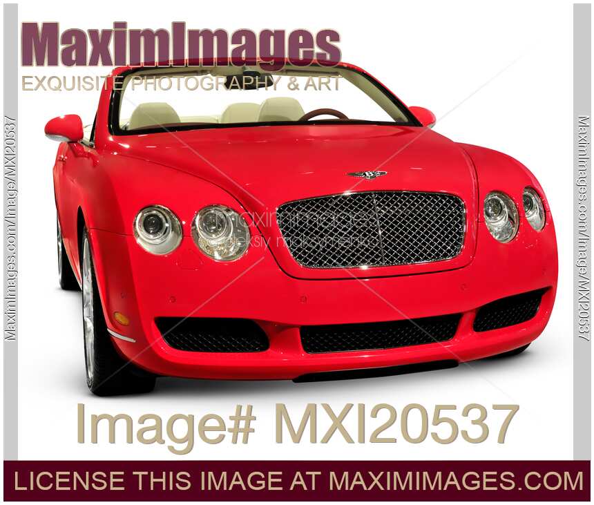 Red Bentley Continental GTC luxury car