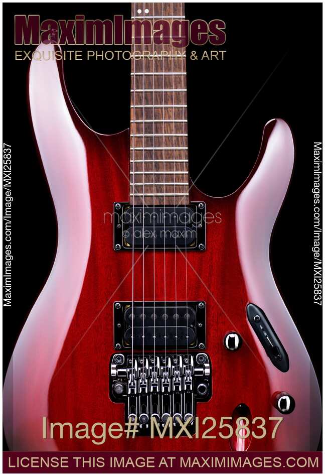 Red electric guitar
